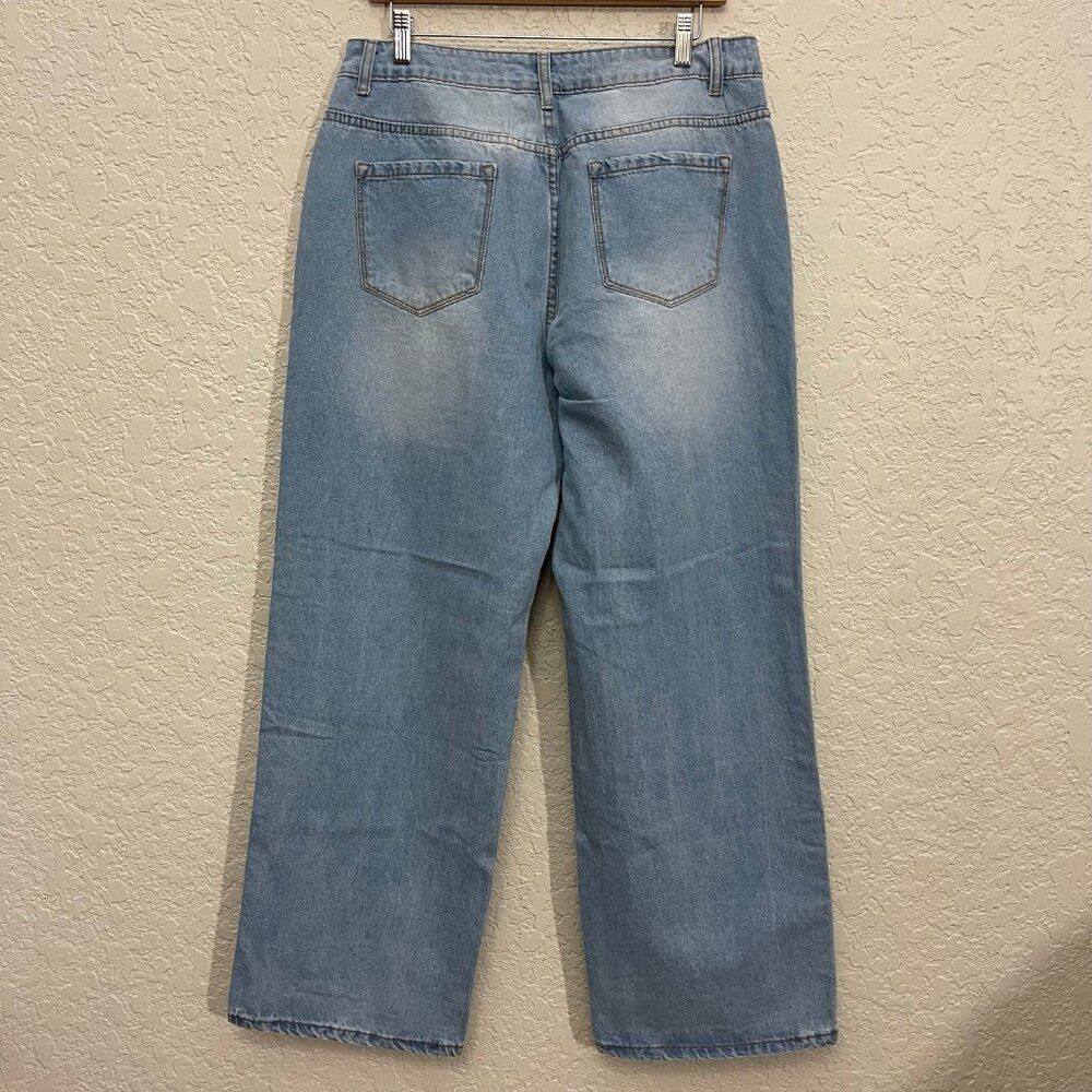 Ripped Baggy Jeans XL/12 - Picture 4 of 10